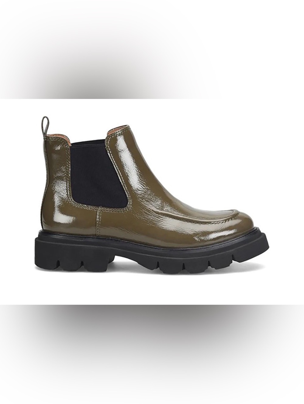 Sofft Women’s Samira Green Patent Leather Booties Waterproof Shoes Size 10 M